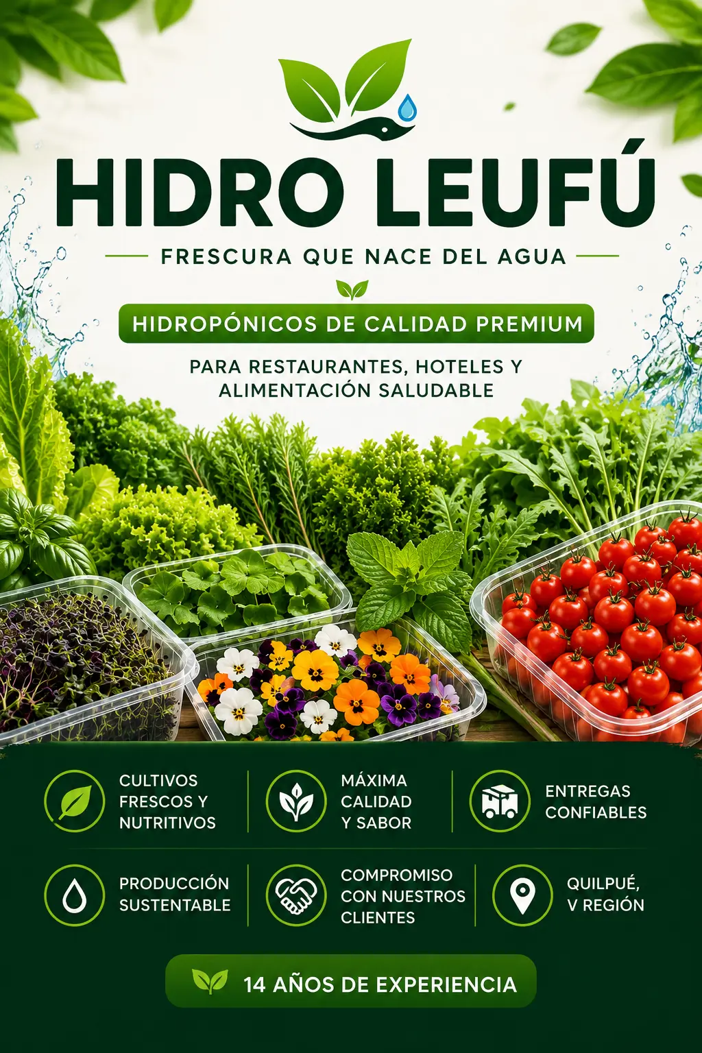 Hidro Leufú, productos hidropónicos y frescos para empresas
